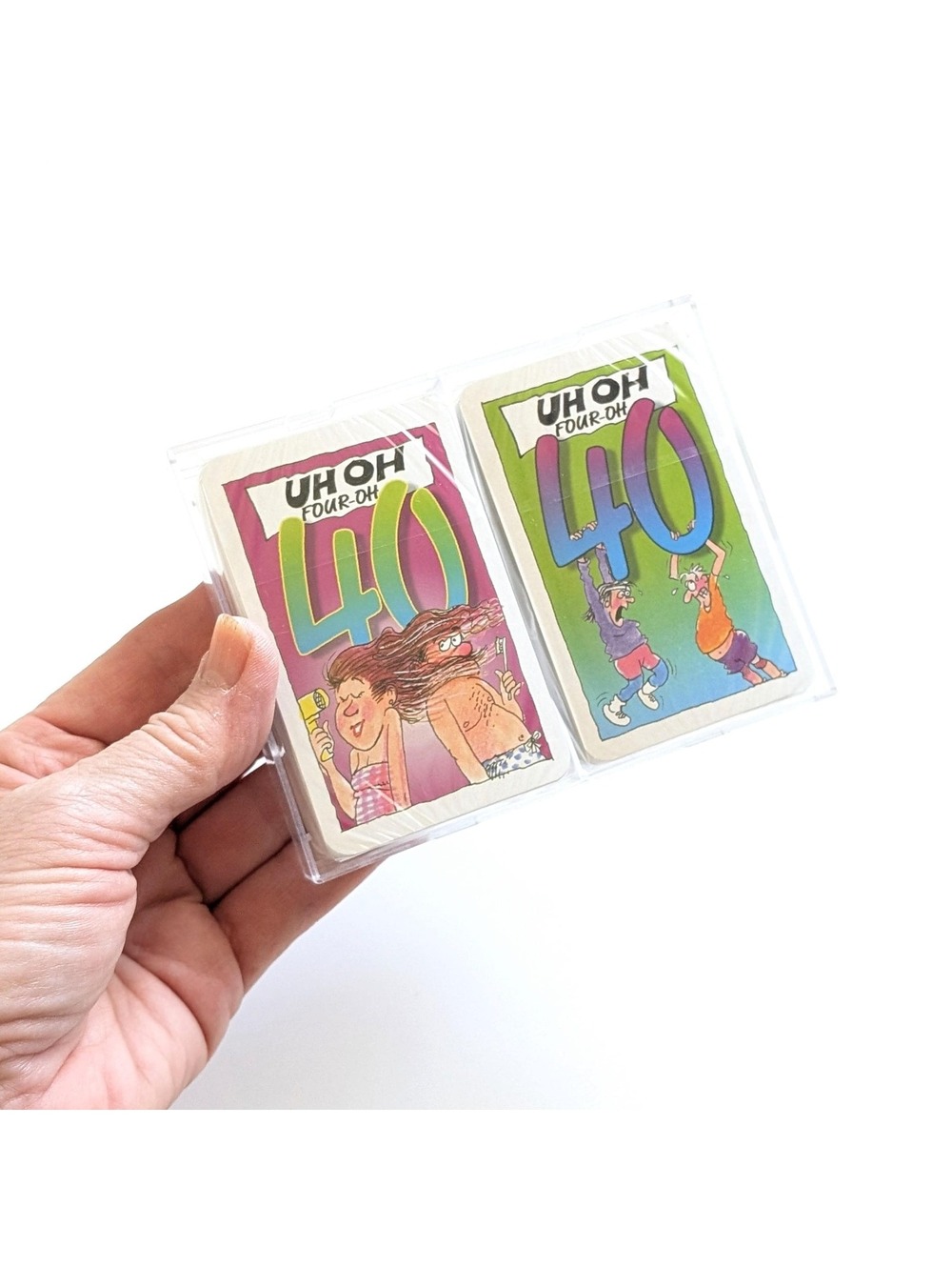 Vintage Novelty 40th Birthday Playing Card Deck Set - Uh Oh Four-Oh
